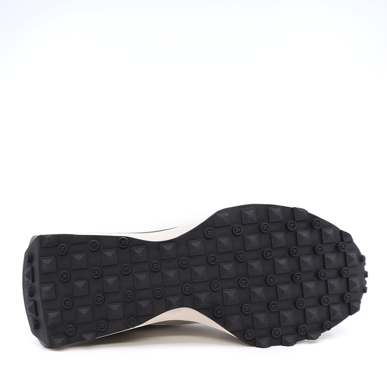 Karl Lagerfeld men sneakers in khaki leather & genuine suede leather 2055BP53916KA