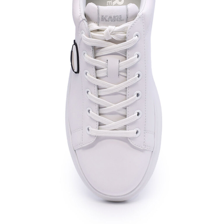 Sneakers bărbați Karl Lagerfeld Kapri Karl NFT albi din piele 2057BP52530A 