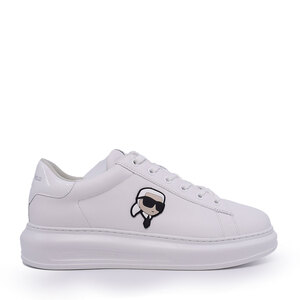 Sneakers bărbați Karl Lagerfeld Kapri Karl NFT albi din piele 2057BP52530A 