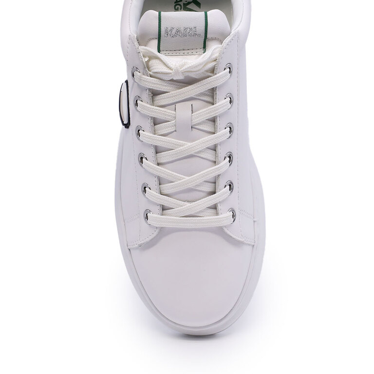 Men's Karl Lagerfeld Kapri Karl NFT White Leather Sneakers 2057BP52533A