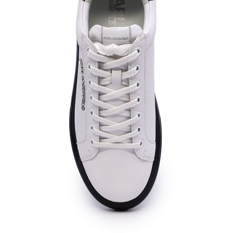 Sneakers bărbați Karl Lagerfeld Kapri Kushion Lo Lace albi din piele 2057BP52625A
