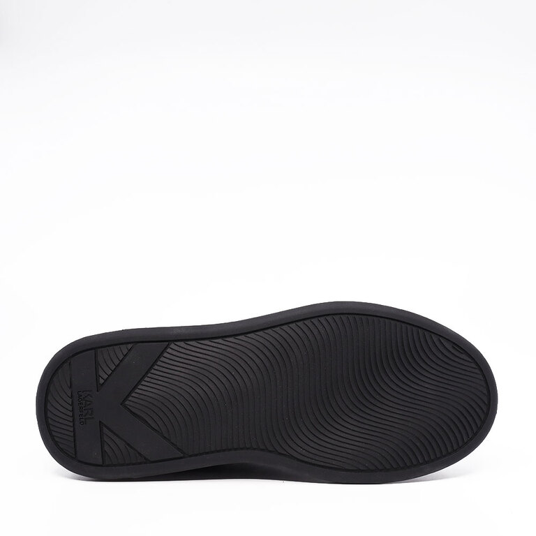 Sneakers bărbați Karl Lagerfeld Kapri Kushion Monogram negri din piele 2057BP52624N