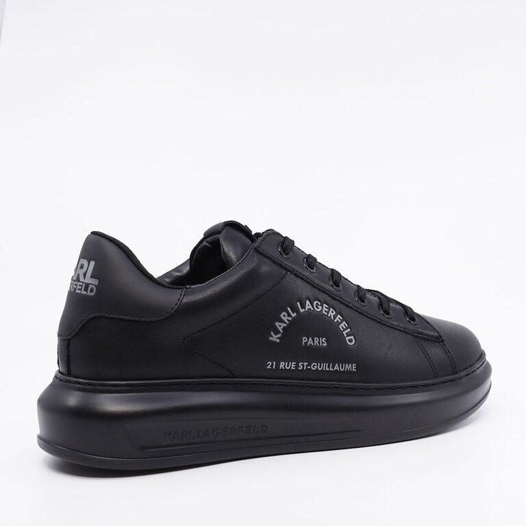 Men's Karl Lagerfeld Kapri Maison Karl Black Leather Sneakers 2057BP52538N