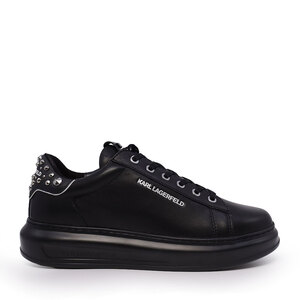 Men's Karl Lagerfeld Kapri Rivet Kounter Black Leather Sneakers 2057BP52576N