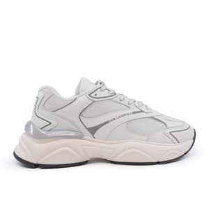 Karl Lagerfeld KOMET Mesh Mix Lo Runner Baskets en cuir blanc pour hommes 2057BP56524A