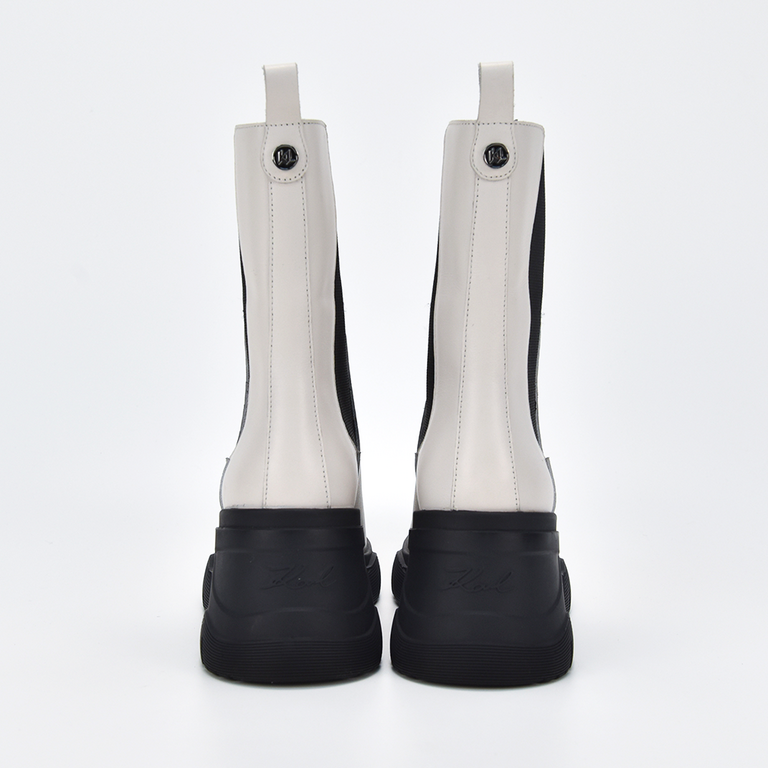 Karl Lagerfeld women chelsea boots in white leather 2054DG42260A