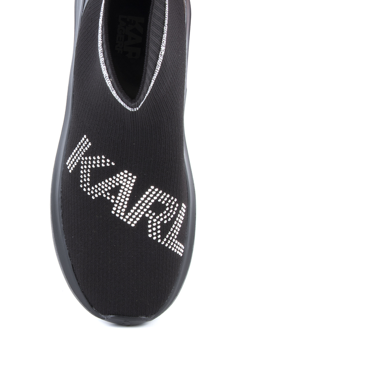 Karl Lagerfeld women's high-top black sneakers  2050DG61855N
