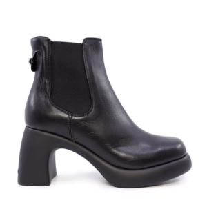 Karl Lagerfeld Astragon women's Chelsea boots with heel, black leather 2056DG33840N