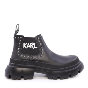 Chelsea boots for women by Karl Lagerfeld, model Trekka Max, black color, made from leather, product code 2056DG43531N