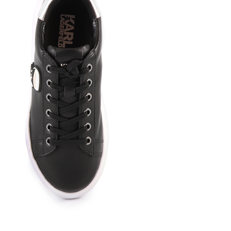 Karl Lagerfeld women's sneakers in black leather 2050DP62530N