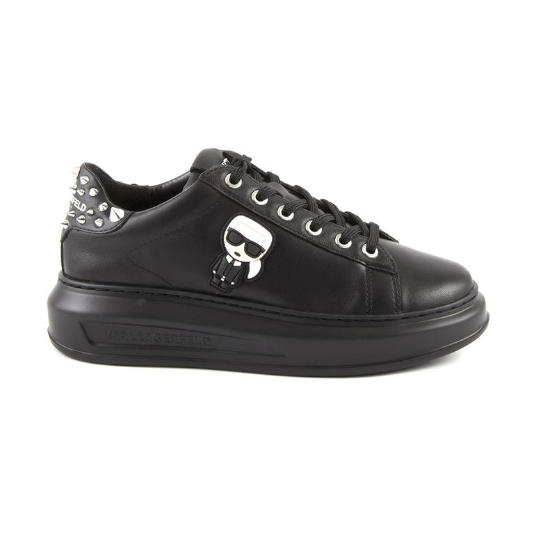 Karl Lagerfeld women's sporty shoes in black leather 2050DP62529N