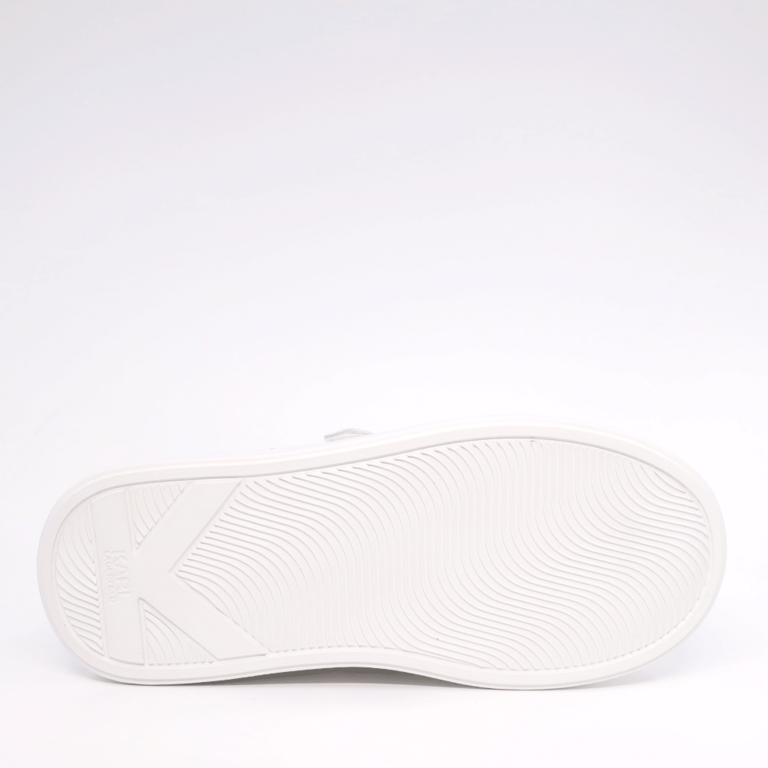 Sneakers femei Karl Lagerfeld Anakapri albi din piele cu lant decorativ 2056DP63540A