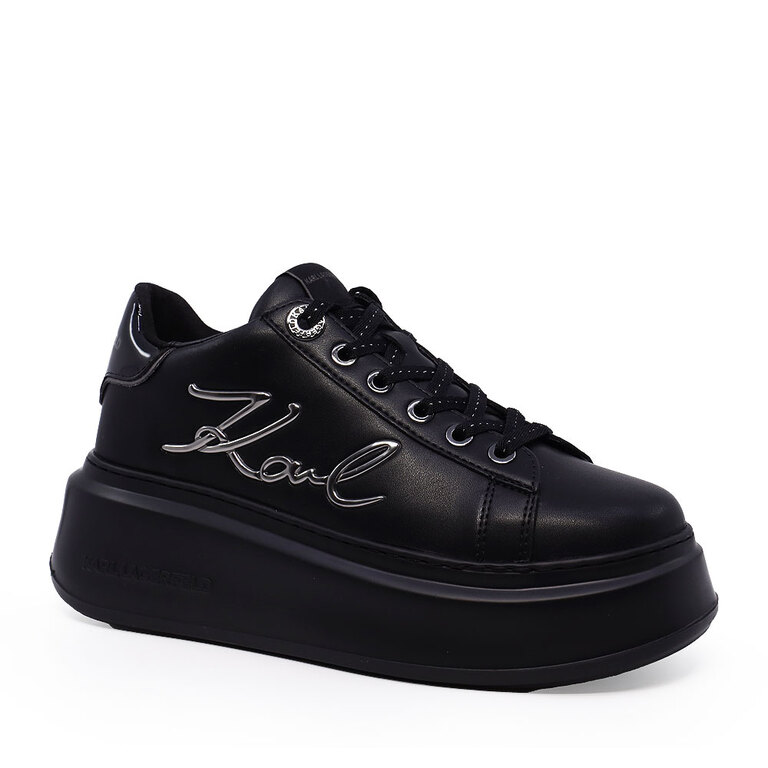 Women's Karl Lagerfeld Anakapri Signia black leather sneakers 2057DP63510N