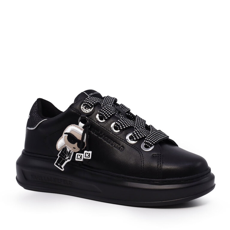 Women's Karl Lagerfeld Kapri Karl NFT black leather sneakers 2057DP62576N