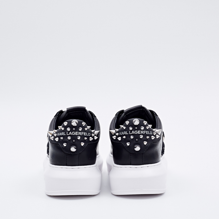 Karl Lagerfeld women sneakers in black leather with rivets 2054DP62529NA