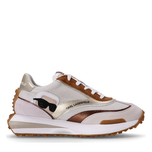 Karl Lagerfeld Zone Karl NFT Lo Lace beige leather women's sneakers 2059DP62930BE