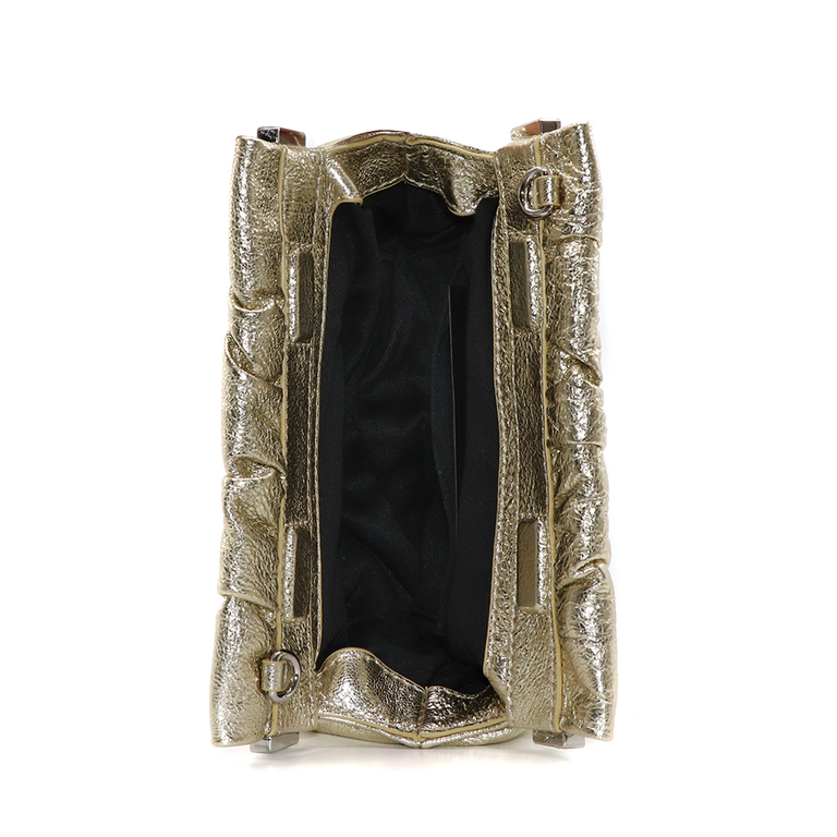Karl Lagerfeld women clutch bag in gold leather 2064PLP63045AU 