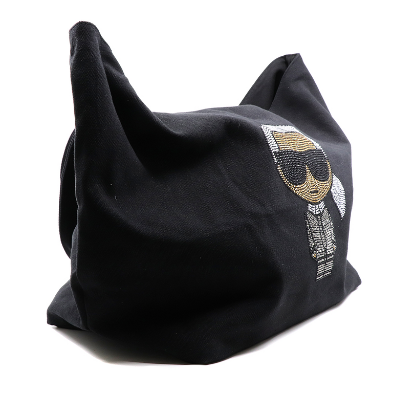 Karl Lagerfeld women shopper bag in black fabric 2062POSS63901N