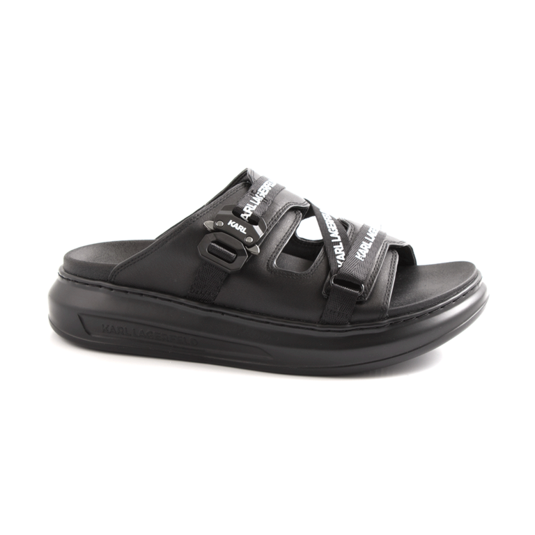 Karl Lagerfeld KAPRI Web Strap women sandal in black leather 2051DST62513N