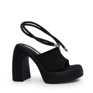 Karl Lagerfeld  Astragon Hi women sandals in black silk satin 2055DS33725N