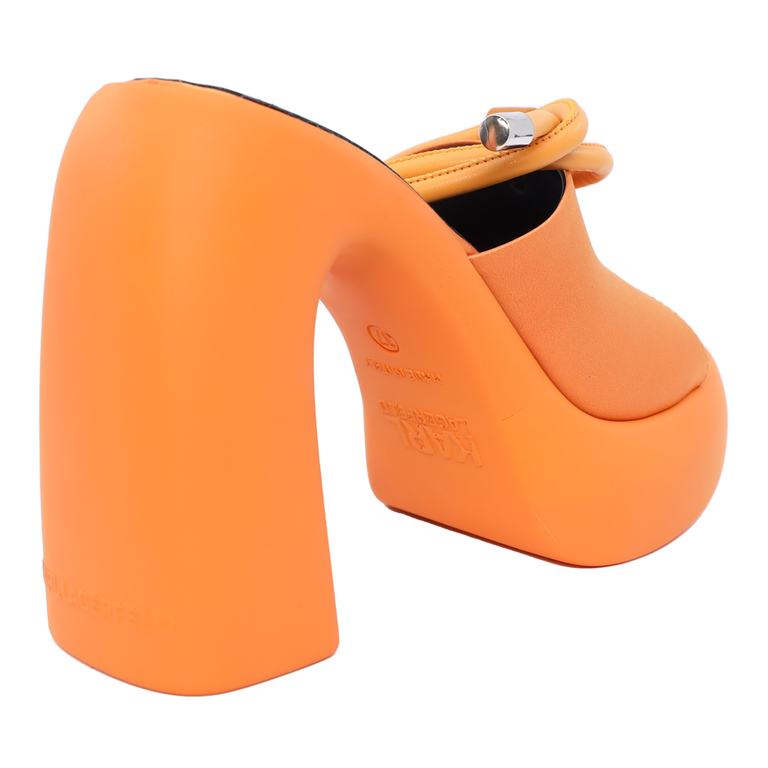 Sandale femei Karl Lagerfeld  Astragon Hi portocalii din textil 2055DS33725PO