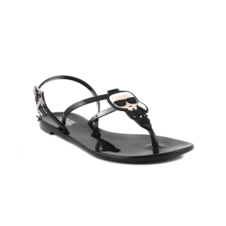 Karl Lagerfeld  women sandals in black jelly, KARL ikonic sling 2051DS80002N