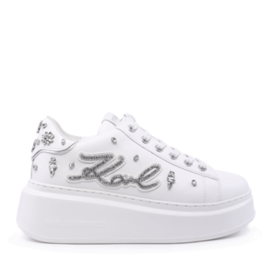 Karl Lagerfeld Anakapri Florastone Karl Patch white leather women's sneakers 2059DP63525A
