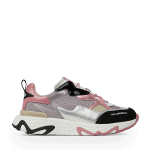 WOMEN'S SNEAKERS KARL LAGERFELD BLAZE STRIKE LACE PINK MIX OF LEATHER AND TEXTILE 2059DP62424RO