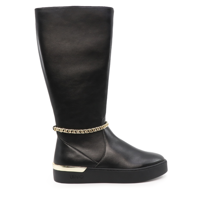 Liu Jo women SILVIA boots in black faux leather 3254DC2057N