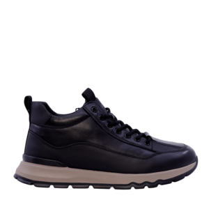 Sneakers high top bărbați Luca di Gioia negre din piele 3912BG115N
