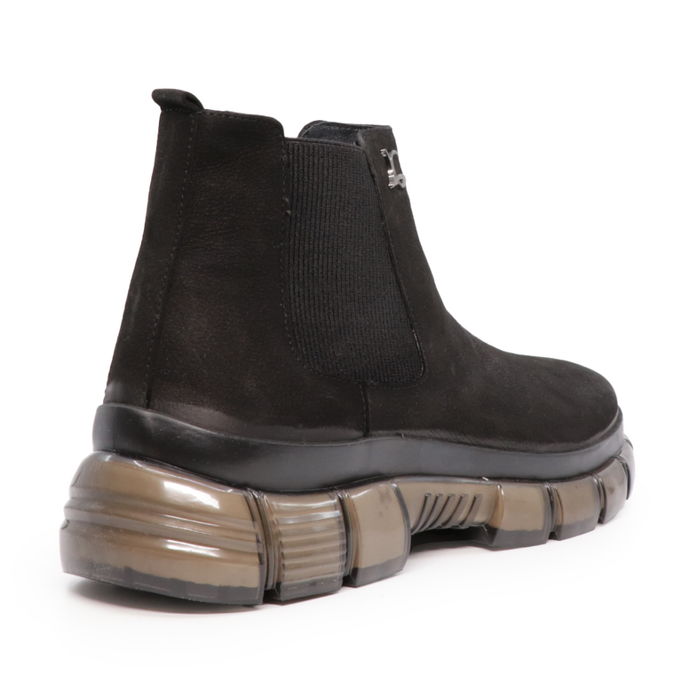 Luca di Gioia chelsea men boots in black nabuck leather 2304BG29104N  