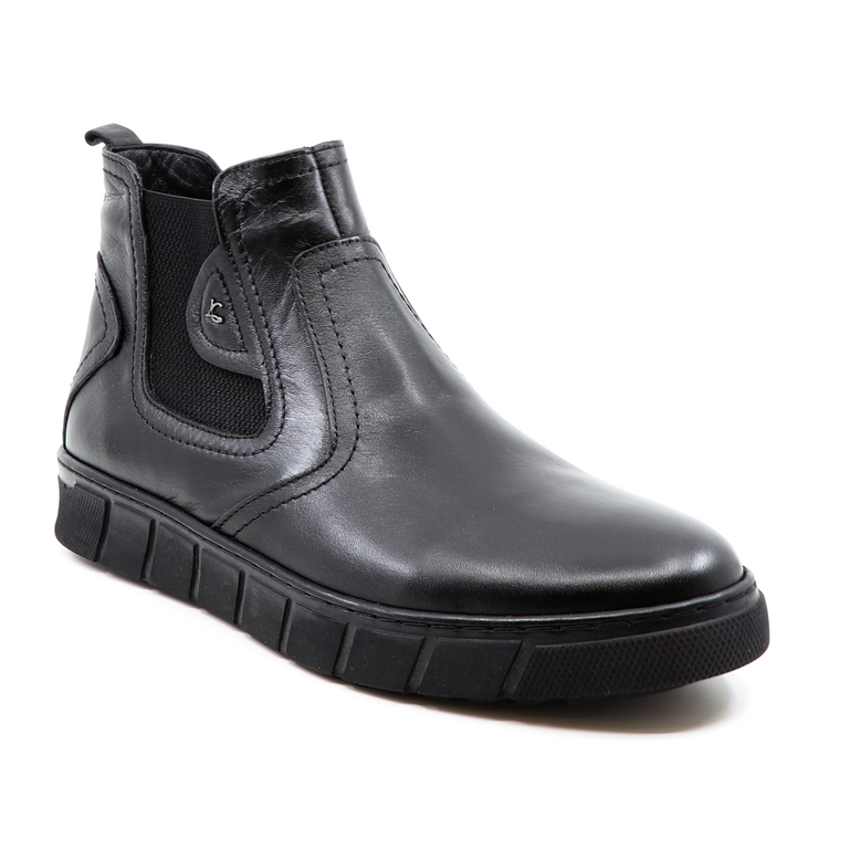 Luca di Gioia men chelsea boots in black leather 2092BG10750N