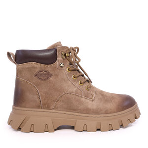 Ghete cu șiret bărbați Luca di Gioia taupe din piele întoarsă 1320BG721VTA