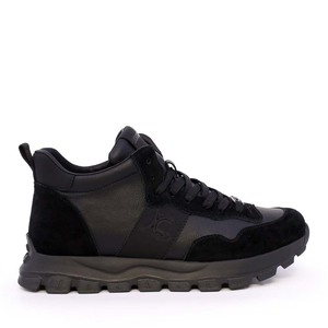 Sneakers high top  bărbați Luca di Gioia negri din piele 3910BG032N