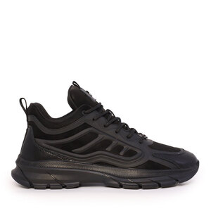Sneakers high top  bărbați Luca di Gioia negri din piele 3910BG749N