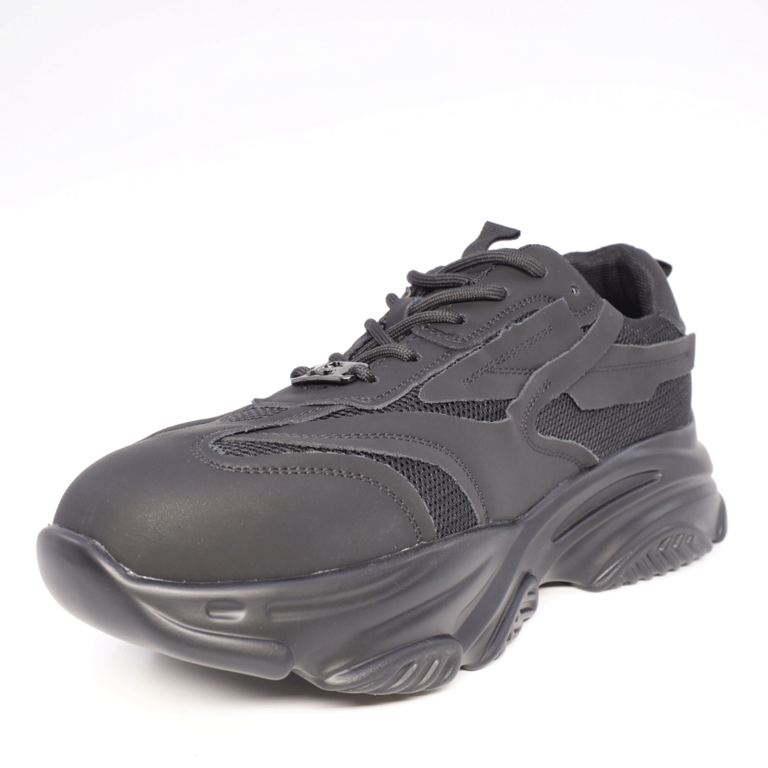 Men's black leather chunky sneakers Luca di Gioia 3856BP270N