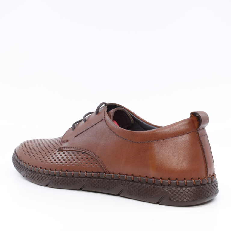 Pantofi bărbati Luca di Gioia maro din piele cu perforații 2095BP22420M