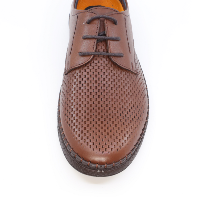 Pantofi bărbati Luca di Gioia maro din piele cu perforații 2095BP22420M