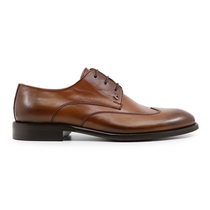 Luca di Gioia men derby shoes in brandy brown leather 3683BP3700CO