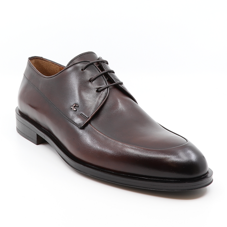 Pantofi derby bărbați Luca di Gioia maro din piele 3684BP2429M