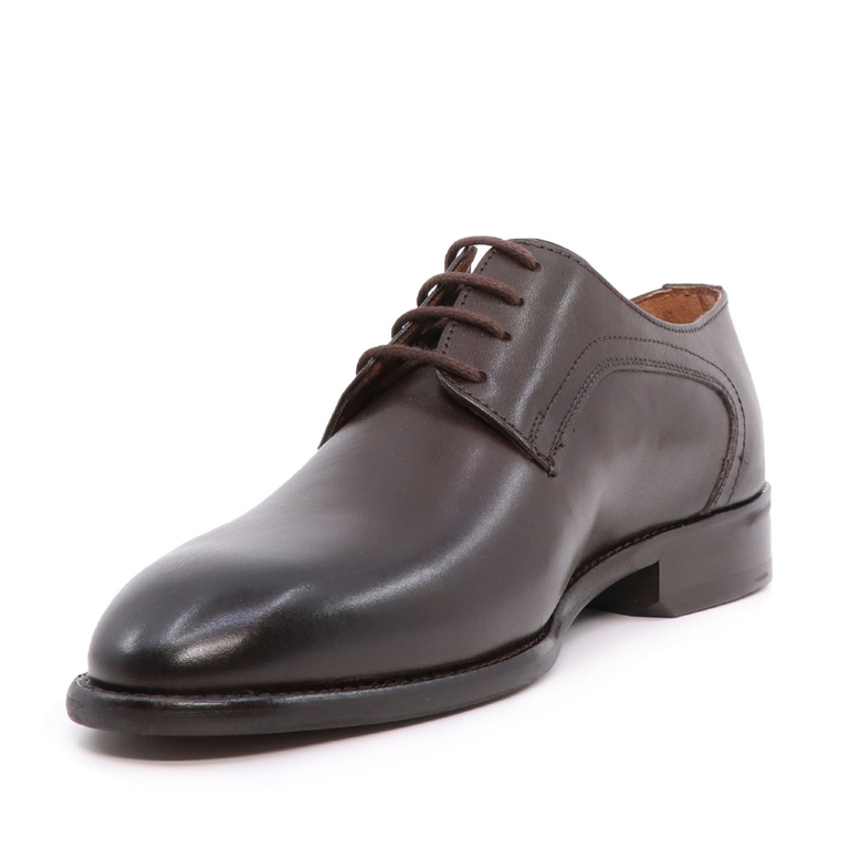 Luca di Gioia men derby shoes in brown genuine leather 3685BP6215M