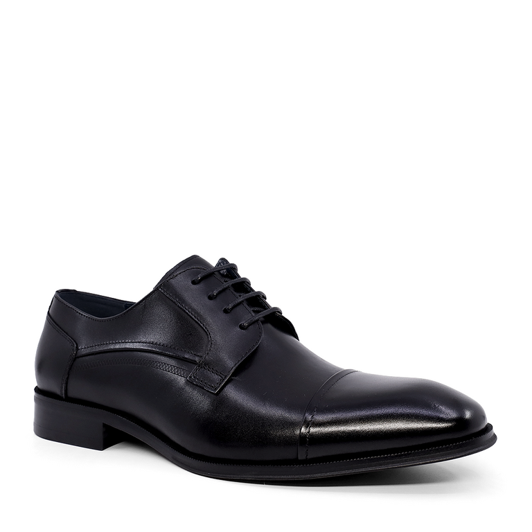 Pantofi derby bărbați Luca di Gioia negri din piele 1797BP0052N