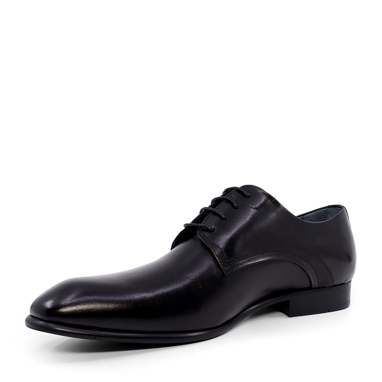 Pantofi derby bărbați Luca di Gioia negri din piele 1797BP2026N