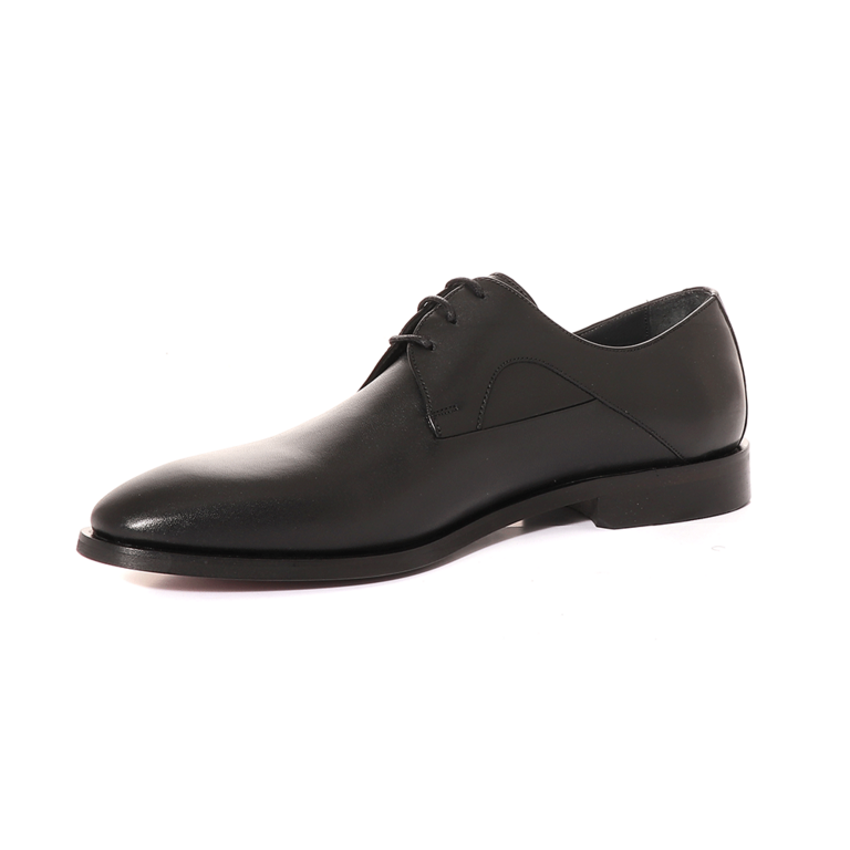 Luca di Gioia men derby Shoes in black leather 3681BP2450N
