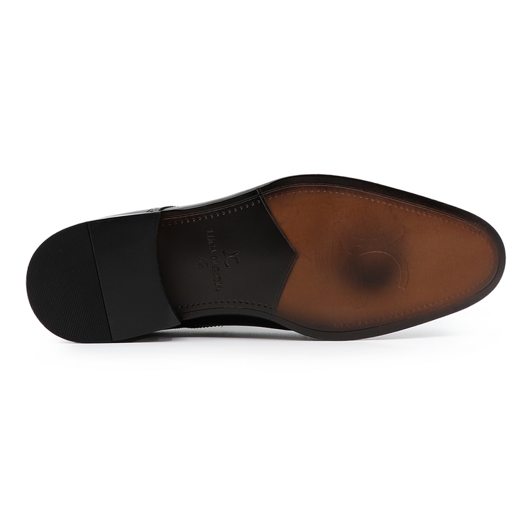 Luca di Gioia men derby shoes in black leather 3683BP1149N