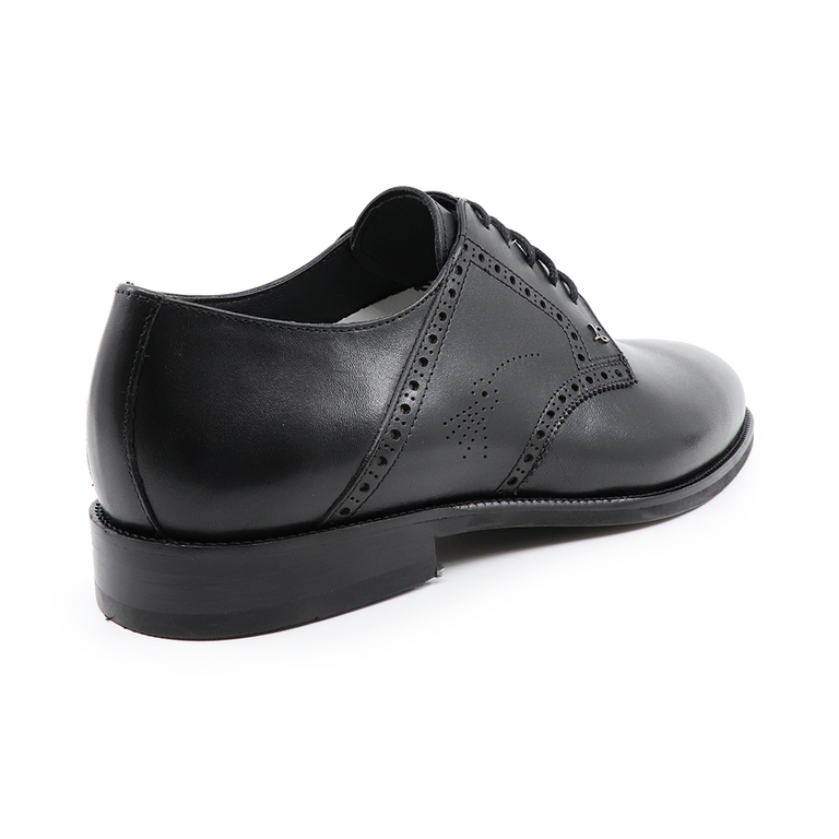 Luca di Gioia men derby shoes in black leather 3683BP2477N