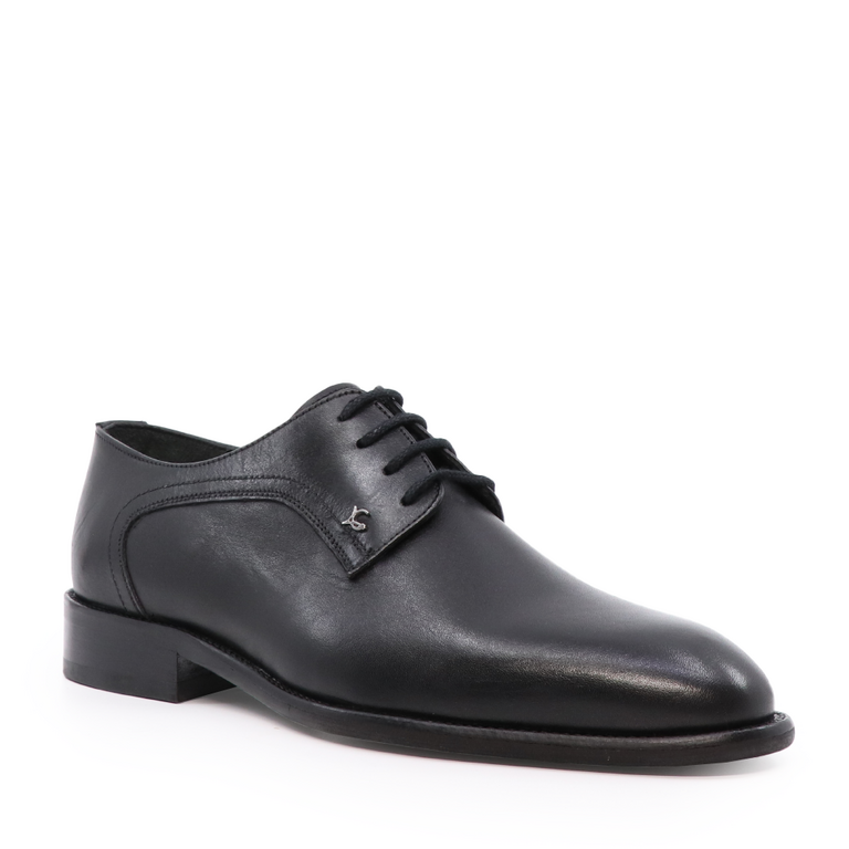 Pantofi derby bărbați Luca di Gioia negri din piele 3685bp6215n