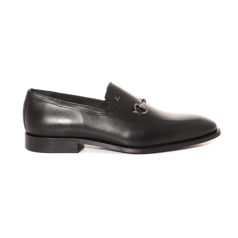 Luca di Gioia men loafter shoes in black leather 3681BP5012N