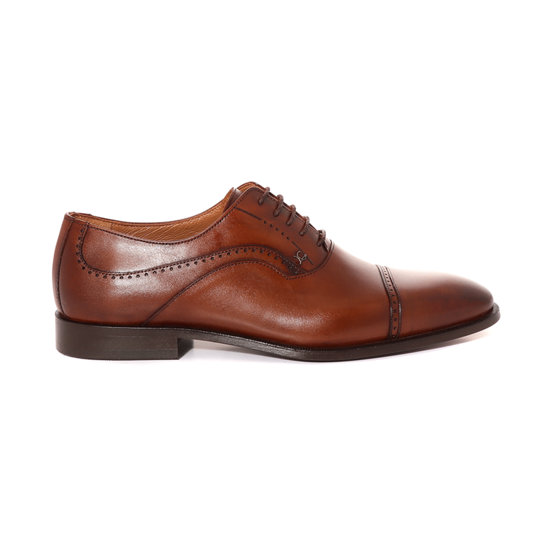 Luca di Gioia oxford men shoes in light brown leather 3681BP7260CU