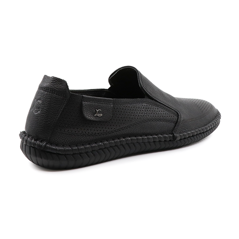 Luca di Gioia men slip on shoes in black leather piele 2093BP12008N